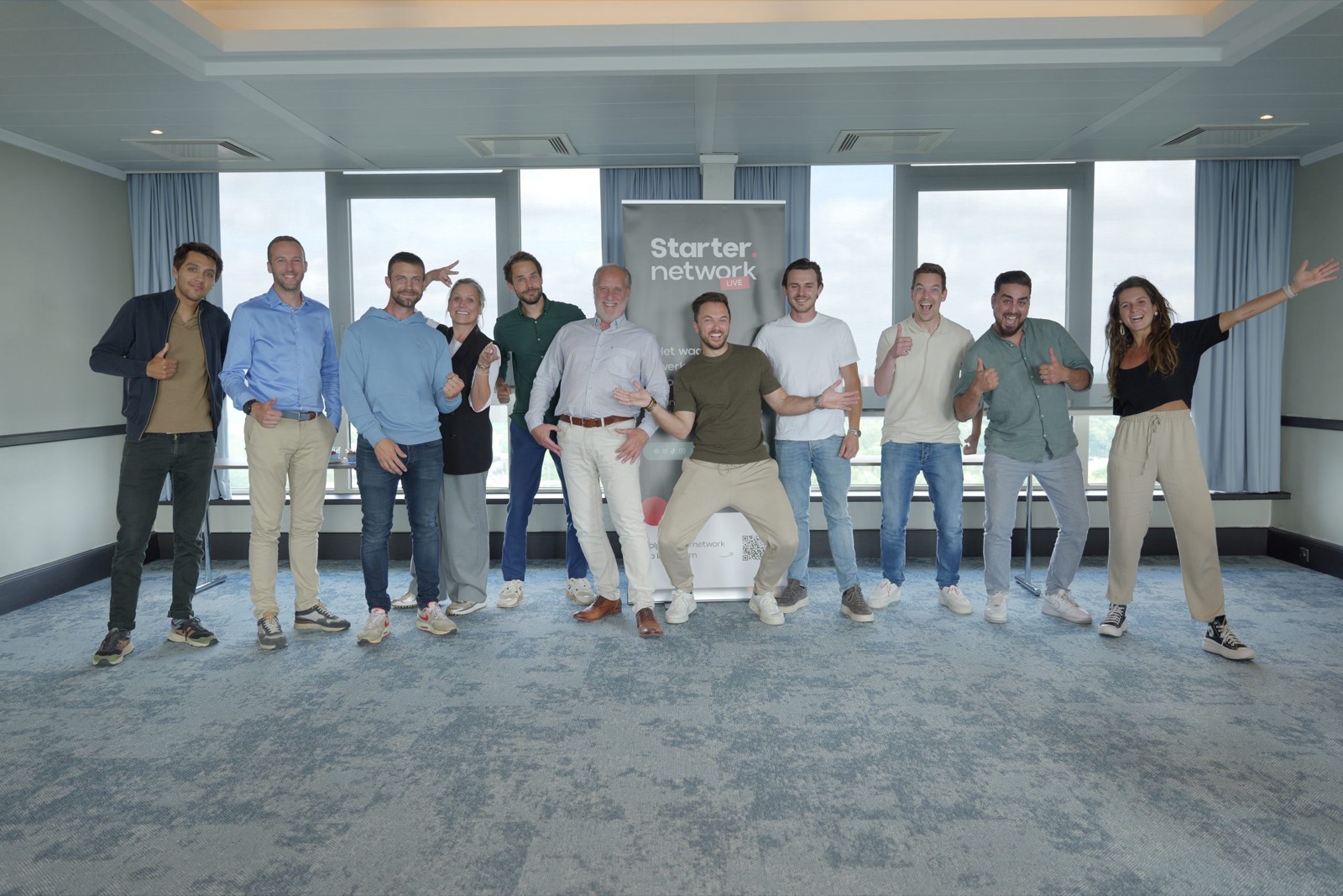 Het team van Starter.network samen op de bootcamp